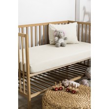 Keby %100 Pamuk Renforce Bebek Lastikli Çarşaf Set 70X140-15 - Ekru