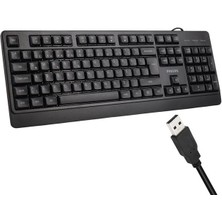 Zemira SPK6247B USB 1.2 Metre Kablolu Klasik Siyah Numpadli Türkçe Q Klavye