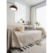 Rell Home Pamuklu Koltuk Örtüsü Saçaklı|çok Amaçlı Örtü|koltuk Şalı|kolları Kapatan|battal BOY|180X350