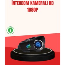 Karahanbey Q28 Kameralı Motosiklet Kask Kulaklık Bluetooth 5.3 Su Geçirmez 1080P Hd