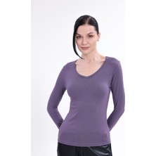 Yade Fashion V Yaka Uzun Kollu Kadın Body