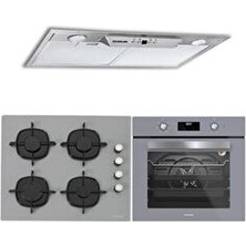Silverline Gömme Aspiratör Ankastre Set (1170 Astec - CS5700E6S01 - BO6502S02)