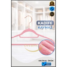 Overpet Kaydırmaz Kadife Elbise Askısı – Ince Tasarım, Dolap Düzeni Sağlayan Askı