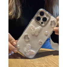 Paladyum Case iPhone 14 Pro Uyumlu Epoksi 3D Kelebekli Kılıf