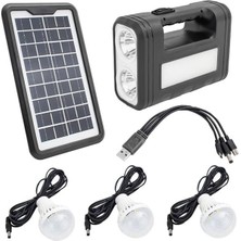 Zemira GD-8017T Solar Panelli 3 Ampullü Solar Aydınlatma Sistemi