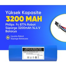 Ümit Maker Philips Fc 8774 Robot Süpürge 3200 Mah Batarya