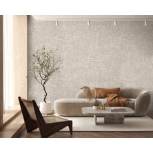 Adawall Muse Koleksiyonu 25101-3 Bej  Dokulu Silinebilir Nonwoven Vinil Duvar Kağıdı