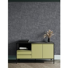 Adawall Muse Koleksiyonu 25101-6 Antrasit Dokulu Silinebilir Nonwoven Vinil Duvar Kağıdı