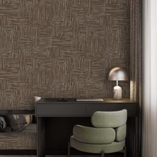 Adawall Muse Koleksiyonu 25101-6 Kahverengi Dokulu Silinebilir Nonwoven Vinil Duvar Kağıdı