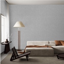 Adawall Muse Koleksiyonu 25102-2 Açık Gri Dokulu Silinebilir Nonwoven Vinil Duvar Kağıdı