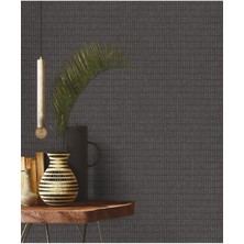 Adawall Muse Koleksiyonu 25102-6 Antrasit Taupe Dokulu Modern Silinebilir Nonwoven Vinil Duvar Kağıdı