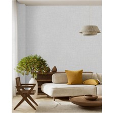 Adawall Muse Koleksiyonu 25104-2 Krem Keten Efektli Modern Duvar Kağıdı