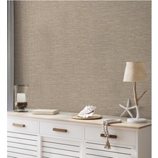 Adawall Muse Koleksiyonu 25106-2 Krem Bej Textile Dokulu Duvar Kağıdı