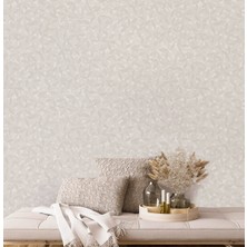 Adawall Muse Koleksiyonu 25109-1 Vizon Krem Dokulu Modern Duvar Kağıdı