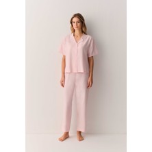 Suwen Amanda Gömlek Yaka Pijama Takımı