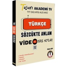 Tasarı Dgs Türkçe Sözcükte Anlam Video Ders Notları