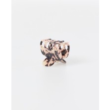 Jimmy Key Kahverengi Leopar Desenli Kelebek Toka