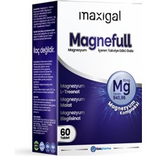 Maxigal Magnefull Magnezyum 60 Kapsül | L-Taurat + Bisglisinat + Malat | Takviye Edici Gıda