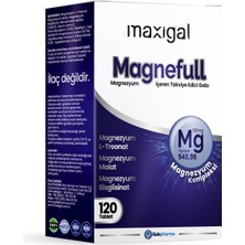 Maxigal Magnefull Magnezyum 120 Kapsül | L-Taurat + Bisglisinat + Malat | Takviye Edici Gıda