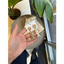 Beta Moda Hub Balık Küpe - Altın