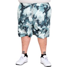 ModeXL Mode Xl Erkek Büyük Beden Desenli Deniz Şortu Fox 25403 Haki