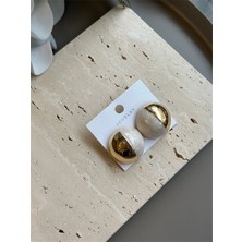 Beta Moda Hub Top Küpe - Krem