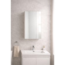 Alesta Life Aynalı Tek Kapaklı, 2 Bölmeli Lavabo Banyo Dolabı