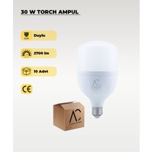 AC Aydınlatma 30W Torch LED Ampul 3200K (Sarı Işık) 10 Adet