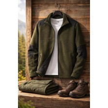 Vatan Tekstil Erkek Slim Fit Tam Fermuarlı 4 Cepli Dik Yaka Softshell Garnili Polar