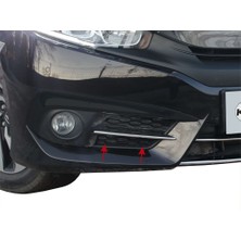 Honda Civic 10 Sis Farı Çıtası 2 Prç Krom 2016 ve Sonrası
