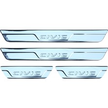 Honda Civic 10 Kapı Eşiği 4 Prç Krom 2016 ve Sonrası