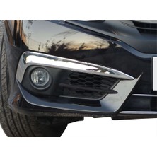Honda Civic 10 Sis Farı Kaşı 2 Prç Krom 2016 ve Sonrası