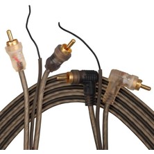 Zemira Fully G-512AB 5 Metre 2 Rca + 2 Rca L-Tip Şaseli Oto Amfi Sinyal Kablosu