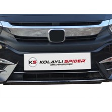 Honda Civic 10 Ön Tampon Çıtası 2 Prç Krom 2016 ve Sonrası