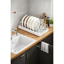 TncPatiShop Yapışkanlı Teleskopik Raylı Mutfak Araçları Düzenleyici Baharatlık,tava,tencere ve Tezgah Altı-Üstü