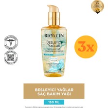 Bioxcin Besleyici Yağlar 150 ml Saç Bakım Yağı - 3 Adet (450 Ml) - Dezenfektan Hediyeli (%72 Alkol)