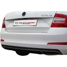Skoda Octavia A7 Arka Difüzör Çıtası 3 Prç Krom 2013 ve Sonrası