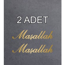 Sticker Usta Maşallah 2 Adet Maşallah Yazı Sticker Araba Oto Motosiklet Karavan Etiket 00054