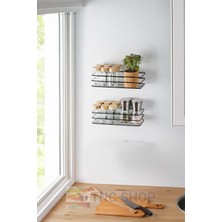 TncPatiShop 2'li Yapışkanlı Paslanmaz Banyo Rafı Şampuanlık Banyo Duşakabin Duş Askısı Mutfak Rafı Düzenleyici