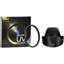 Tianya Nikon D3400 D3500 D5500 D5600 - 18-55MM Lens Için 55MM Xs-Pro Slim Uv Filtre + HB-N106 Parasoley