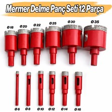 Badem10 Mermer Duvar Delme Panç Seti 12 Parça Seramik Duvar Fayans Cam Granit Için Profesyonel Uç Takımı