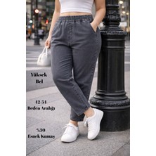 Cedy Denim Cedy Denım - Büyük Beden Likralı, Beli Lastikli Jean Pantolon  C636