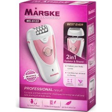 Marske MS-6122 2\'si 1 Arada Profesyonel Kadın Epilatörü & Tıraş Makinesi