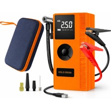 Goldorion 3000A Profesyonel Akü Takviye Cihazı ve 150 Psı Taşınabilir Hava Kompresörü - 12V Powerbank