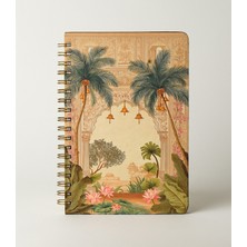 Bazen Defter Palmiyeli Sert Kapaklı Spiralli Süresiz Planlayıcı Ajanda 16X24CM