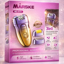 Marske MS-6311 3\'ü 1 Arada Şarjlı Epilatör Seti - Epilasyon, Tıraş ve Ayak Törpüleme Başlıklı