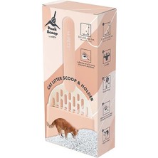 M-Pets Peak Kedi Kumu Küreği Seti Beyaz Pembe