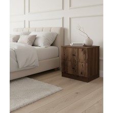 Linea 2 Çekmeceli Komodin Ahşap Renkte