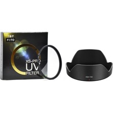 Tianya - Canon 10-18mm Is Stm Lens için 67mm Xs-Pro Slim Koruyucu Uv Filtre + EW-73C Parasoley