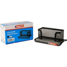 Bigpoint Metal Perfore Kartvizitlik Siyah